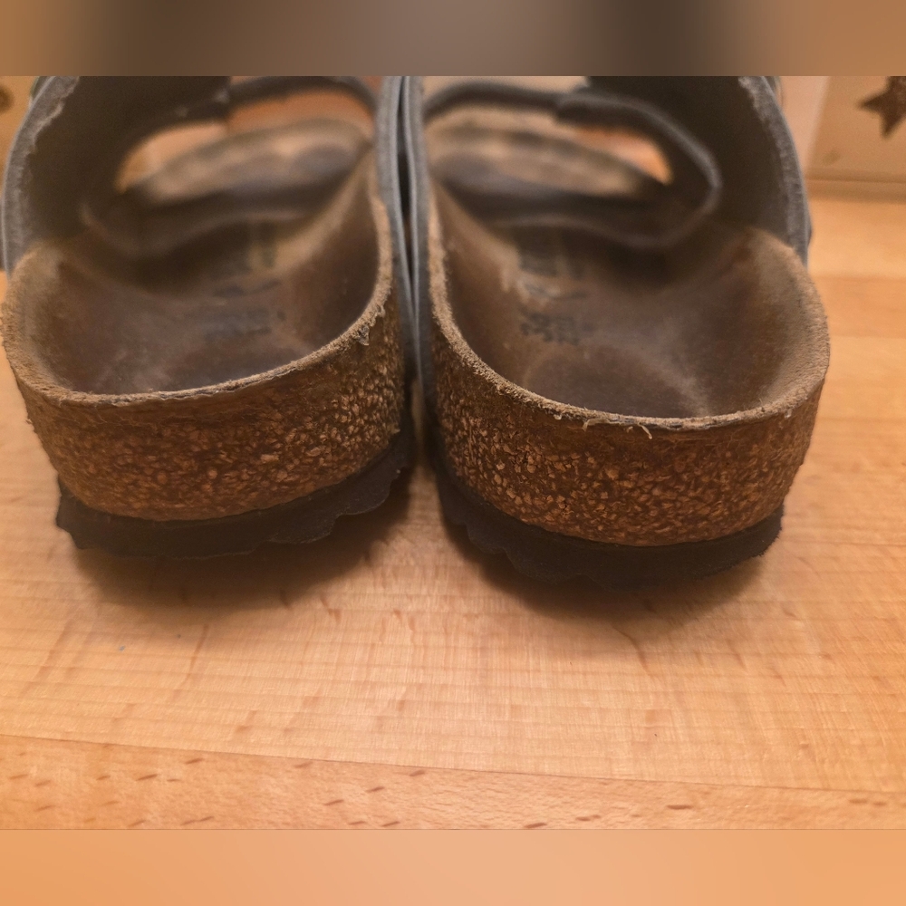 Birkenstock Arizona Big Buckle Dove Gray Patent Birko-Flor Womens Size EU 36 - Picture 10 of 11